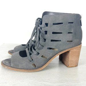 Vinve Camuto Grey Heels Leather Upper 3 inch Heels Size 7M